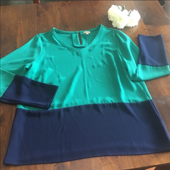 Daniel Cremieux Long Sleeve Color Block Tunic - Picture 3 of 8